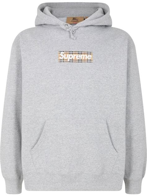 supreme burberry hoodie price